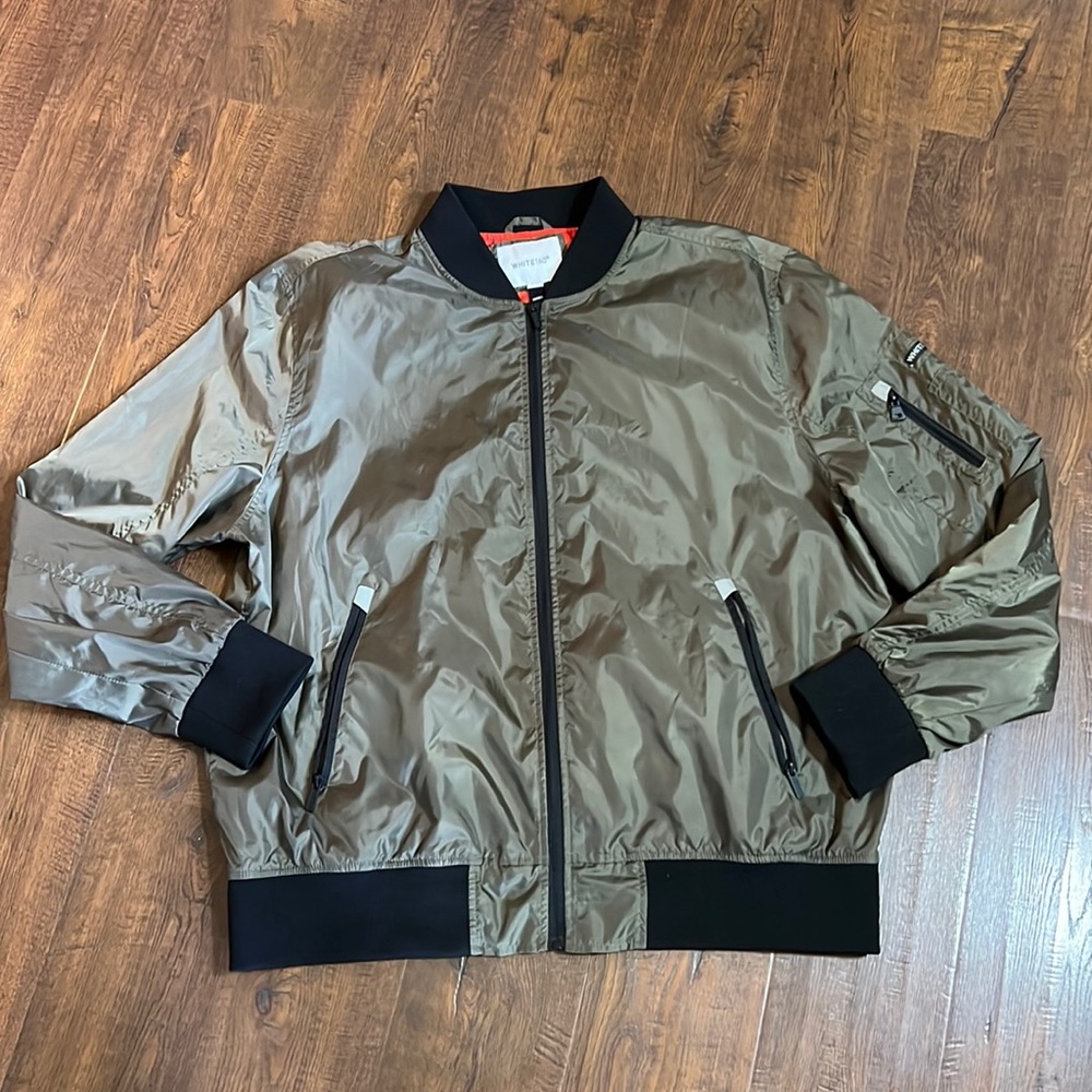 WhiteTag Mens XXL Olive Bomber Jacket